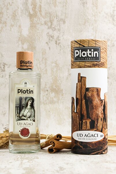 Platin Kolonya & Parfüm Platin Elit Serisi Silindir Kutu Ahşap Kapaklı 80° 250 Cc. Cam Şişe Ud Ağacı Kolonyası
