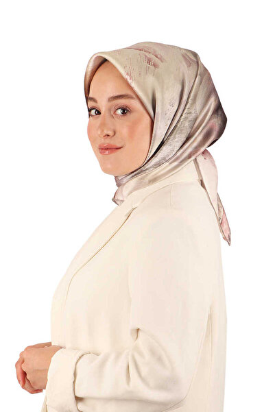 Bursa İpek Μεταξωτό μαντίλι Sura με μοτίβο παστέλ πούδρας