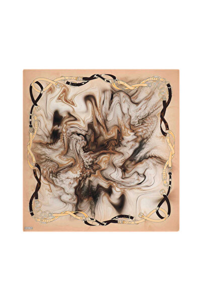 Bursa İpek Salmon Belt Pattern Sura Silk Scarf
