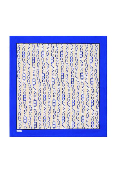 Bursa İpek Saks Chain Pattern Twill Silk Scarf
