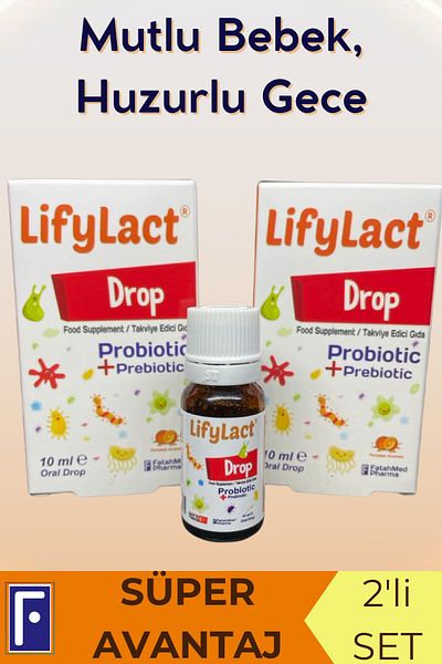 LifyLact Damla 10 Ml, Probiotic, Prebiotic, Gas Drop, Super Advantage of 2