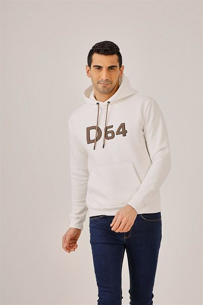 Dufy Bone Men's Regular Fit Printed Hooded Sweat-Shirt - 91819