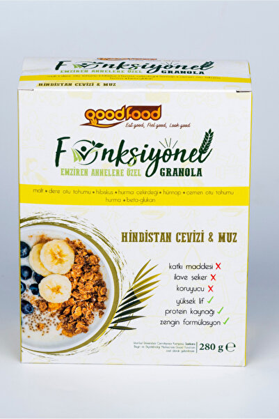 Good Food Emziren Annelere Özel Malt Ve 7 Özel Bitki Içeren Granola, Hindistan Cevizi & Muzlu 280 G