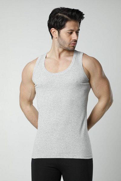 Hmd 600 3-pack 100% Cotton Suprem Strappy Men's Undershirt - Gray