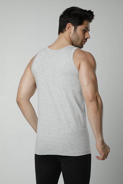 Hmd 500 Rib 100% Cotton Strappy Men's Undershirt - Gray