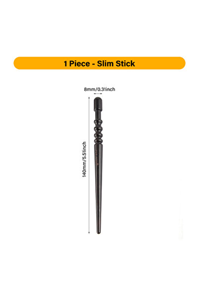 choice2 عصا رفيعة × قطعة واحدة من WUTA عالية الكثافة من خشب الأبنوس الأسود مل...