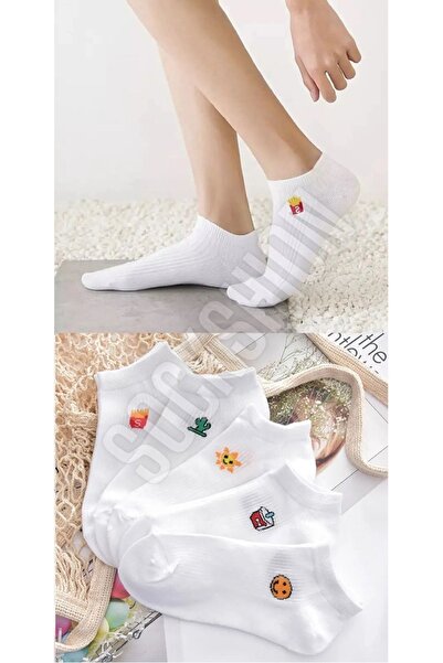 SOCKSHION Дамски комплект чорапи с бели забавни ботуши с шарки – добавете рад...