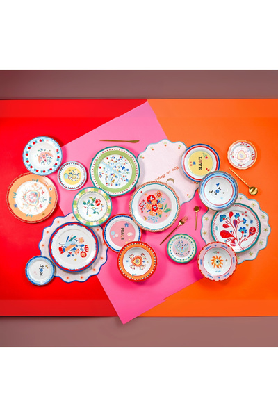 Baci Milano Mamma Mia Çiçek Desenli Yemek Tabağı 28 cm