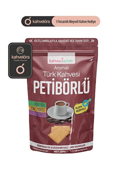 kahveciayhan 200g Petibörlü Bisküvili Türk Kahvesi - Yumuşak Içim - Yeni Pake...