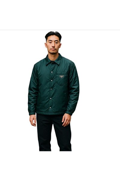 Prada Sport Re Nylon Pocket Detailed Metal Logo Jacket