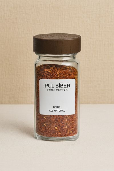 Kitchen Life 12-Piece Acacia Lid Round Glass Spice Jar Set / 56-Piece Label Gift / 12-Piece Spice Jar Set