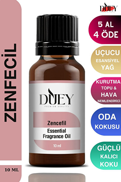 DUEY Zencefil Uçucu Yağ Buhurdanlık Yağı Difüzör Esansı Oda Kokusu Esansı Hav...