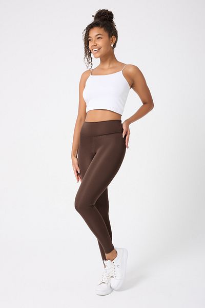 Myluvi Women's High Waist Leggings, Brown - Sports, Yoga, Running and Casual Scuba