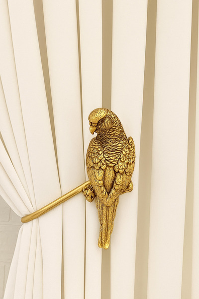 Helezoni Accesoriu pentru perdea Suport pentru perdea din poliester Model de pasăre Bară pentru perdea premium 1 bucată