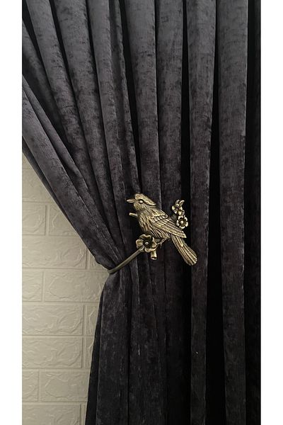 Helezoni Curtain Accessory Polyester Sleeve Curtain Holder Bird Model Premium Curtain Iron 1 Piece