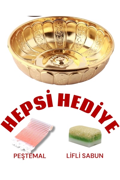 canper Hamam Tası Gold Renk (HEDİYELİ)
