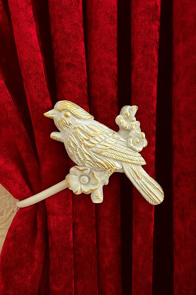 Helezoni Curtain Accessory Polyester Sleeve Curtain Holder Bird Model Premium Curtain Iron 1 Piece