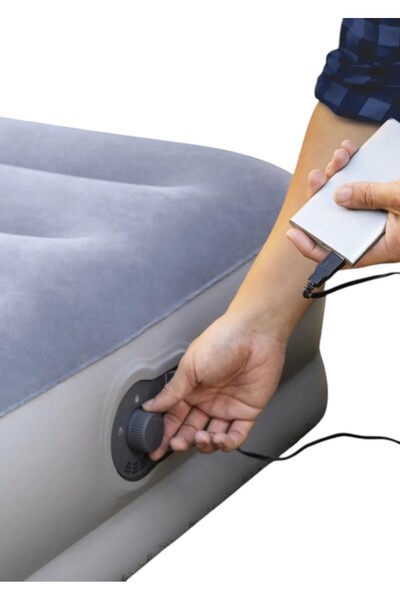 Intex Queen Dura-Beam Prestige Air Bed with Built-In USB Pump