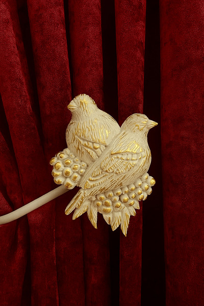 Helezoni Curtain Accessory Polyester Sleeve Curtain Holder Bird Model Premium Curtain Iron 1 Piece