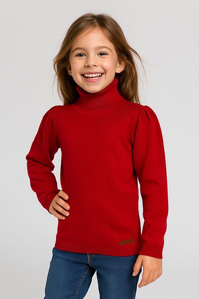 Hilal Akıncı Kids Girl's Turtleneck Sweater