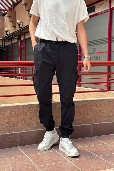inpool Erkek, Oversize, Jogger, Rahat Kalıp, Bel Ve Paça Lastikli, Kargo Cepli Pantolon