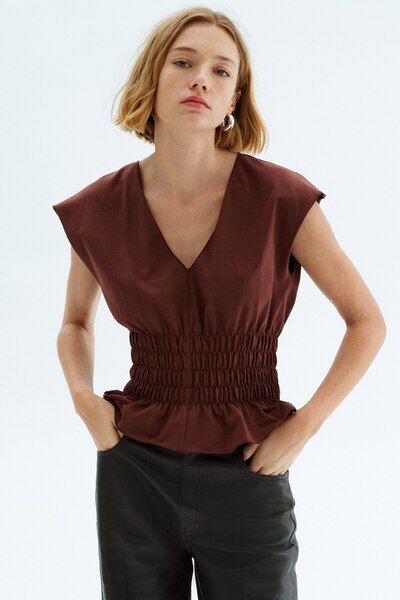 H&M Büzgülü ve Pamuklu Üst