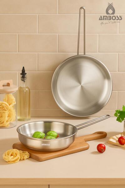 Amboss Lion 2 Piece Lidless Steel Pan Set
