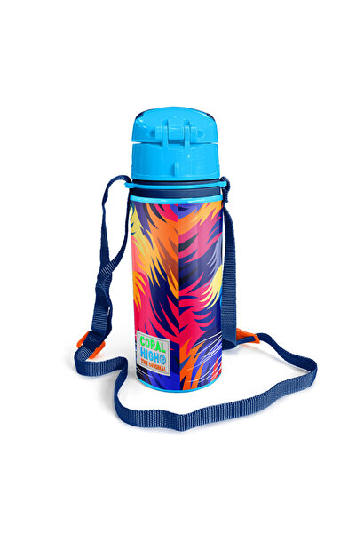 Coral High Yaygan 11938 Coral High Aluminum Flask with Straw 600 ml