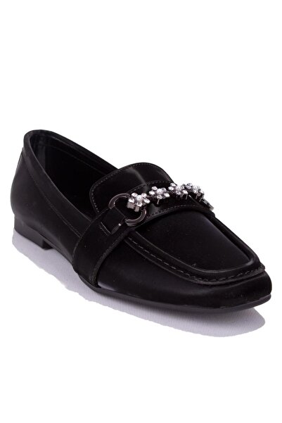 DAGOSTER DZA07-8692068C Pantofi de damă balerină de zi cu zi din mătase neagră