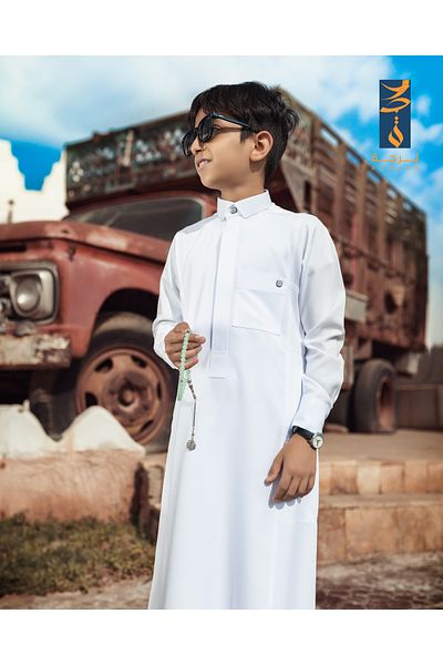 burjah Business Kids Thobe, Saudi Thobe for Kids from Burjah