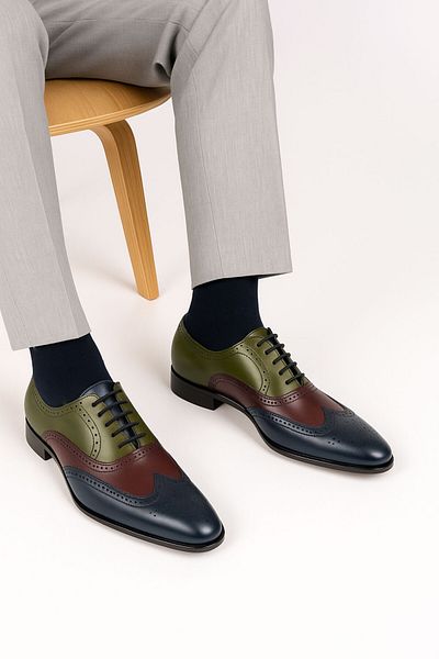 Deriderim Three Colors Genuine Leather Classic Men's Shoes