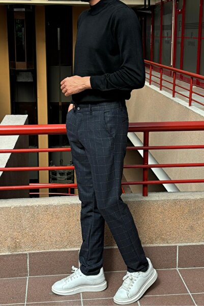 inpool Ανδρικό χειμερινό καρό παντελόνι νέας σεζόν