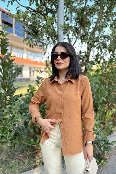 NEW LAVİVA Cămașă de damă cu mânecă lungă, cu guler clasic, cu mânecă lungă, cu croiala normală, mărime standard (țesătură specială)