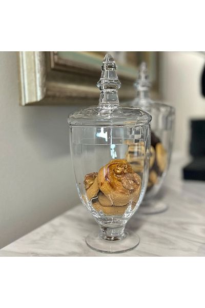 The Mia Footed Glass Storage Container 23 Cm