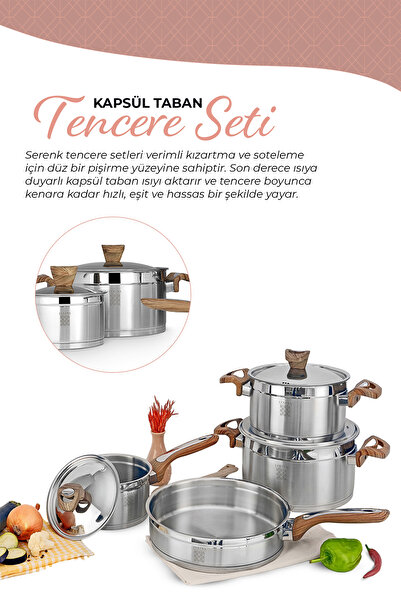 Serenk Definice 7dílná sada ocelového hrnce