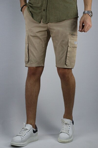 inpool Ανδρικό σορτς και βερμούδα με ελαστική πλάτη Cargo Pocket Detail