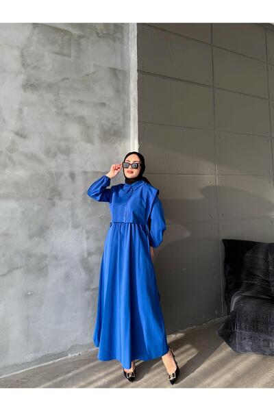 ENSA TESETTUR Μπλε φόρεμα Larin Vest