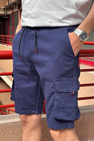 inpool Чоловічі карго-шорти з кишенями та зав'язкою на талії