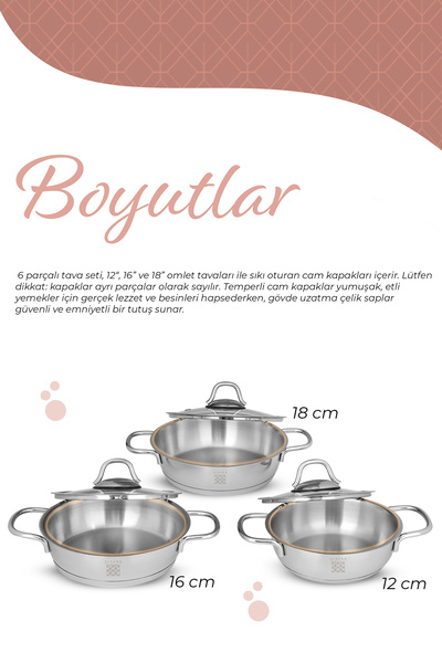 Serenk Definice 6dílná sada ocelových omelet