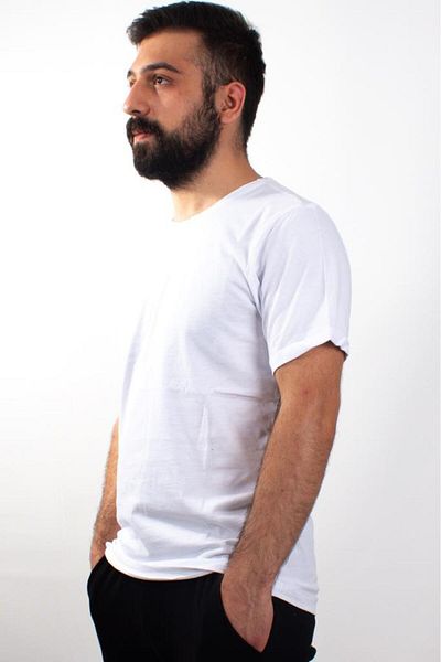 Twister Jeans TWISTER JEANS 1828 WHITE CYCLING NECK MEN'S T-SHIRT