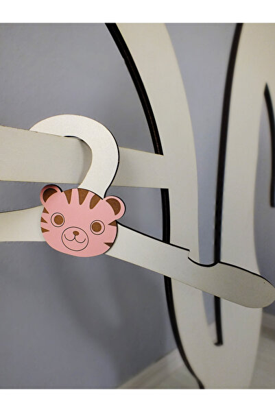 M.ART DEKORASYON Wooden Laser Cut Mdf Animal Figured Children's Hanger Set of 6