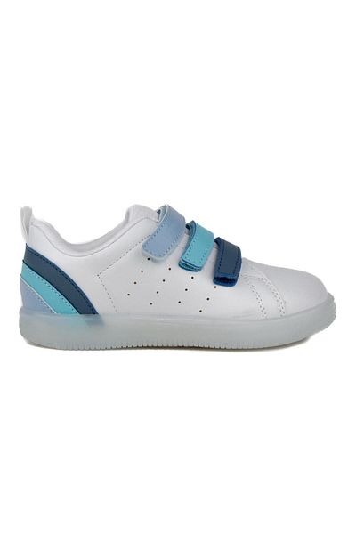 Vicco Sun 220F21Y212 White Blue Orthopedic Lighted Boys' Sports Shoes