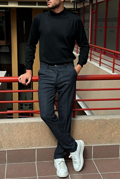 inpool Ανδρικό χειμερινό καρό παντελόνι νέας σεζόν