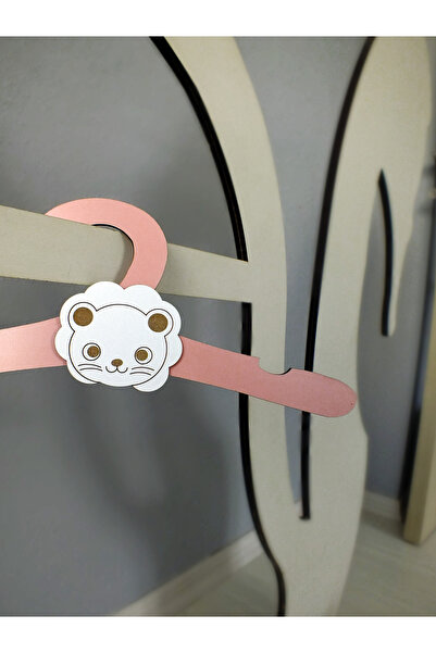 M.ART DEKORASYON Wooden Laser Cut Mdf Children's Hanger with Animal Figures