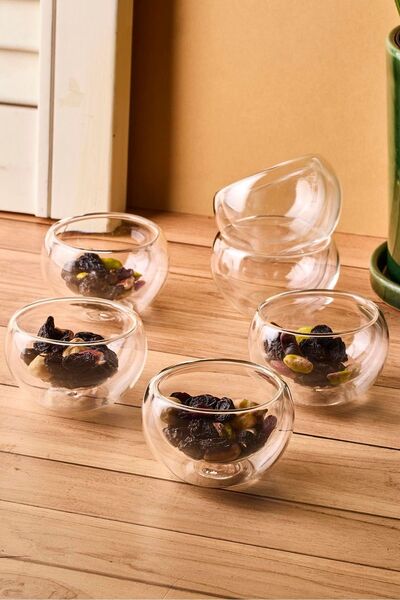 Perotti وعاء صلصة مزدوج الجدار من بوفي 6 قطع 6 قطع