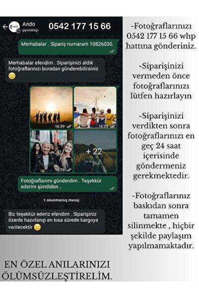 Andoweb Fotoğraflı Anı Defteri Seti 50 Sayfalık 100 Adet Polaroid Fotoğraflı