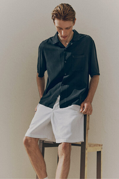 H&M Keten Karışımlı Şort Relaxed Fit