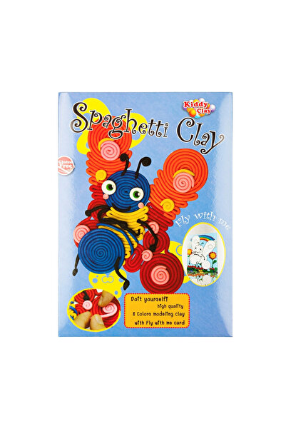 Kiddy World بيج بوينت Bpkspgbfly كيدي كلاي سباجيتي 8 ألوان عجينة الفراشة