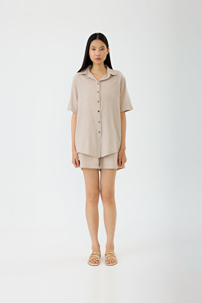 Sevilen Tekstil Καλοκαιρινό λινό σορτς