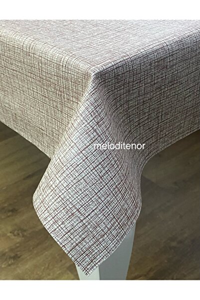 MİRELLA Fiber Lining Crushed Cloth Appearance Pattern Slip-Resistant Pvc Oilcloth Tablecloth